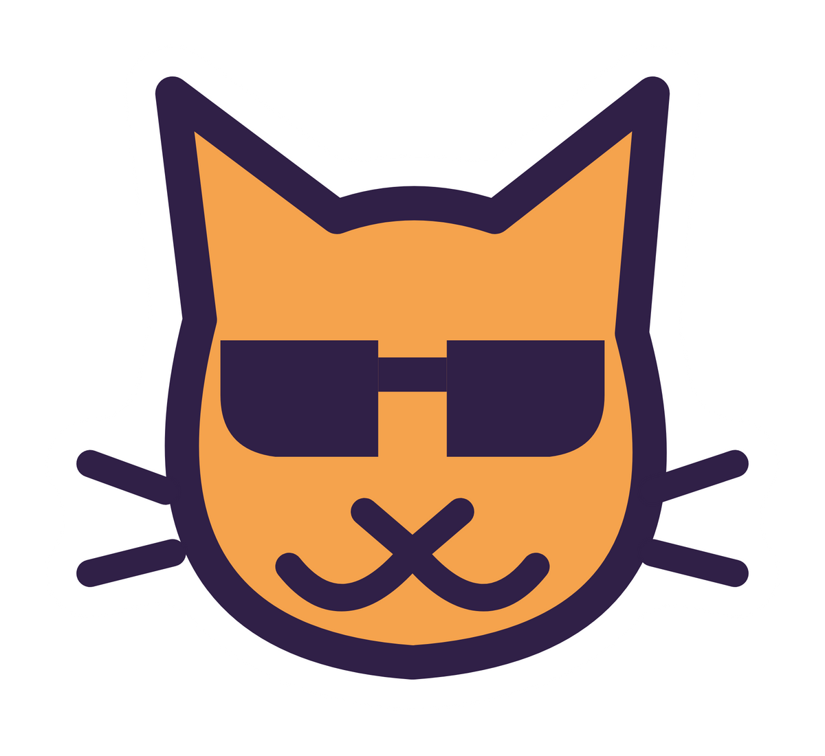 Kitty head die-cut sticker
